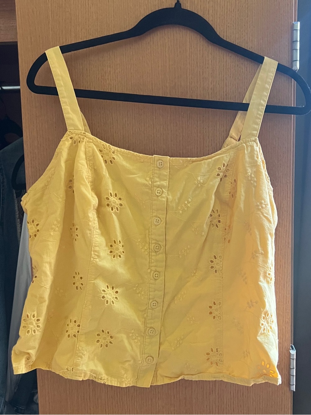torrid Yellow Eyelet Button-Front Camisole